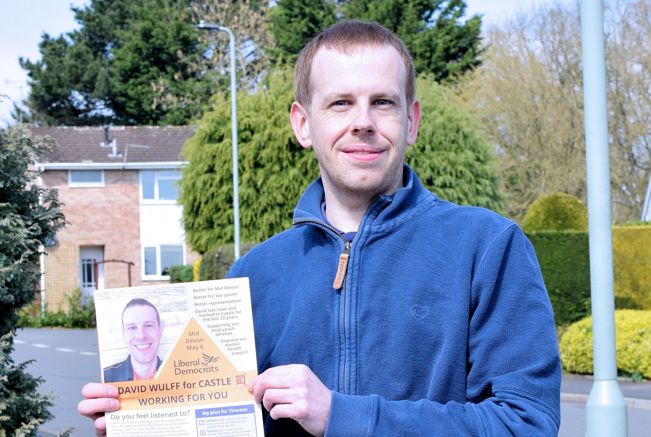 David Wulff with leaflet